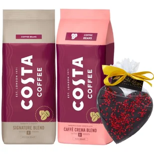 Zestaw kaw ziarnistych Costa Coffee Signature Blend 1kg oraz Costa Coffee Crema Blend 1kg + PREZENT - Kawa - miniaturka - grafika 1