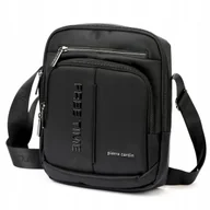 Torby męskie - PIERRE CARDIN MĘSKA CZARNA TORBA NA RAMIĘ SASZETKA LISTONOSZKA - miniaturka - grafika 1