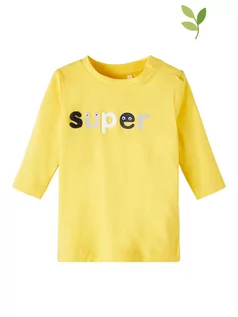 Kaftaniki dla niemowląt - Name it Koszulka "Dacon" w kolorze żółtym - grafika 1
