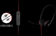 Słuchawki - Poly Blackwire C3210 Czarny, Czerwony - miniaturka - grafika 1