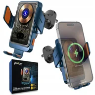 Ładowarki samochodowe - Ładowarka samochodowa indukcyjna uchwyt POLION na telefon 15W Qi - miniaturka - grafika 1