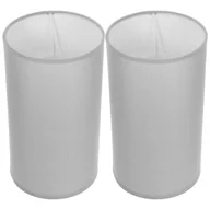 Oprawy, klosze i abażury - Holibanna Zestaw Kloszy Cylindrycznych do Lamp Szary 2 szt 14 x 25 cm - miniaturka - grafika 1
