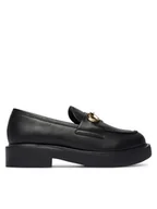 Półbuty damskie - LOVE MOSCHINO Loafersy JA10094G0NIA0000 Czarny - miniaturka - grafika 1