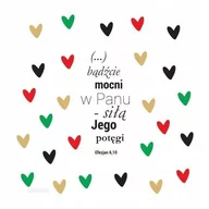 Obrusy i serwetki - SZARON Podstawka korkowa - Bądźcie mocni w Panu - miniaturka - grafika 1