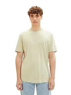 Koszulki męskie - T-shirt męski TOM TAILOR Denim o dopasowanym kroju, w jednolitych kolorach, wykonany z bawełny, 32246-groszek ogrodowy, XXL - miniaturka - grafika 1