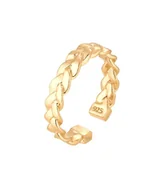 Pierścionki - Złoty Pleciony Pierścionek - miniaturka - grafika 1