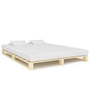 Łóżka - vidaXL Rama łóżka z palet, lite drewno sosnowe, 140 x 200 cm - miniaturka - grafika 1