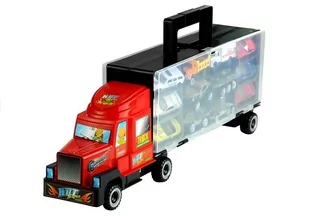Duża Ciężarówka z Resorakami Walizka 12 Autek - Samochody i pojazdy dla dzieci - miniaturka - grafika 3