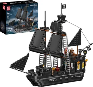 KLOCKI MOULD KING 10195 STATEK OKRĘT CZARNA PERŁA BLACK PEARL III 932 EL. - Klocki - miniaturka - grafika 1