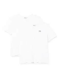 FILA Męski T-shirt Brod Tee/Double Pack, Bright White-Bright, rozmiar M, Bright White-Bright White, M - Koszulki męskie - miniaturka - grafika 1