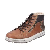 Kozaki damskie - Rieker Męskie 30705 krótkie kozaki, brązowy, 42 EU - miniaturka - grafika 1