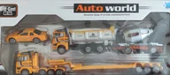 Figurki dla dzieci - Zestaw metalowa ciężarówka + 2 auta Auto World 9112 - miniaturka - grafika 1