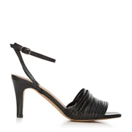 Półbuty męskie - Damskie sandały skórzane z paseczkami na szpilce - miniaturka - grafika 1