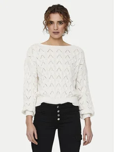 ONLY Sweter Brynn 15222853 Biały Regular Fit - Swetry damskie - miniaturka - grafika 1