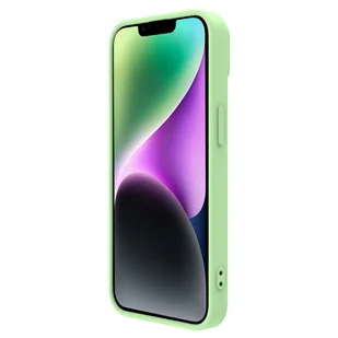 Nillkin CamShield Silky Silicone Case etui iPhone 14 pokrowiec z osłoną na aparat zielony - Etui i futerały do telefonów - miniaturka - grafika 4