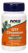 Witaminy i minerały - NOW Foods - Chrom, GTF Chromium, 200mcg, 100 tabletek - miniaturka - grafika 1