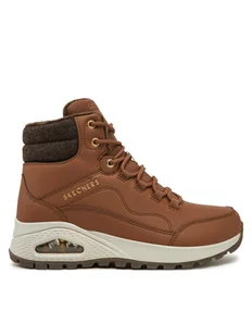 Skechers Botki 177179 Brązowy - Botki damskie - miniaturka - grafika 1