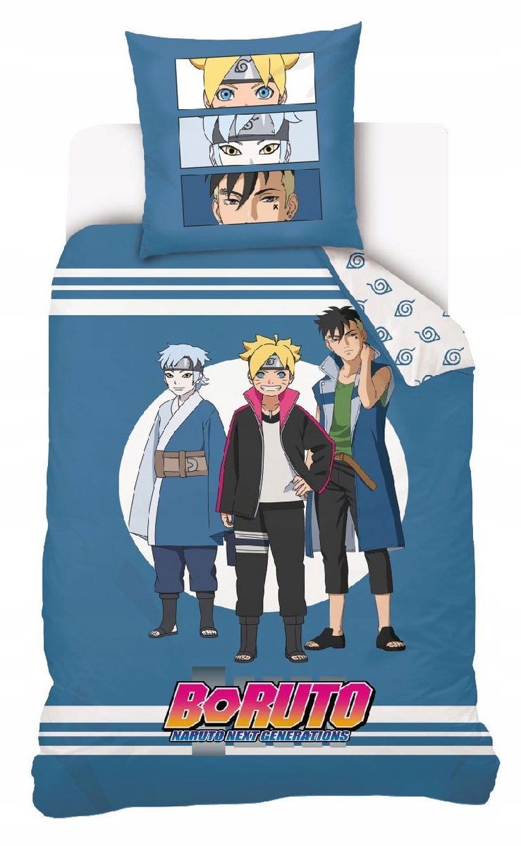 Boruto Komplet pościeli 160x200cm + 70x80cm 100% bawełna