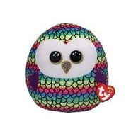 Maskotki i pluszaki - Ty Squish-a-Boos Owen wielobarwna sowa 22cm - - miniaturka - grafika 1