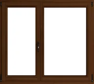 Okna - Lupol 3-szybowe fasadowe lakier kolor orzech O35 90 R/RU 1465x1435 mm - miniaturka - grafika 1