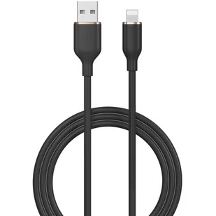 Kabel USB - Lightning DEVIA Jelly 2.4A 1.2 m Czarny - Kable USB - miniaturka - grafika 1