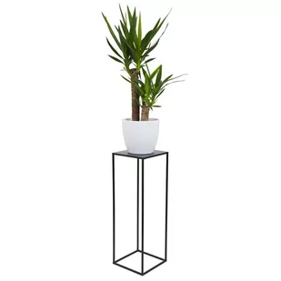 Kwietnik Nowoczesny Czarny 70 Cm Stojący Loft Industrialny - Kwietniki - miniaturka - grafika 1