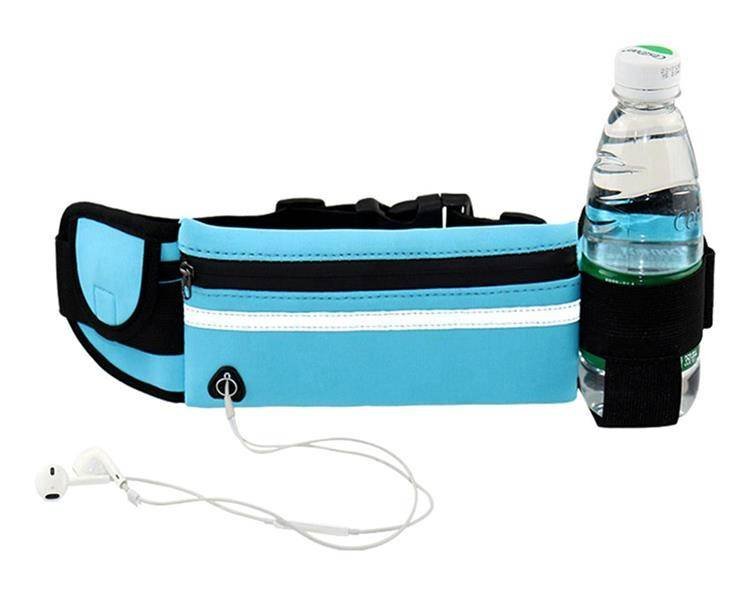 WYGODNY PAS DO BIEGANIA Saszetka na Bidon Telefon niebieski BQ12D