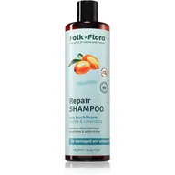 Szampony do włosów - Folk & Flora Sea Buckthorn szampon odbudowujący włosy do włosów farbowanych i zniszczonych 400 ml - miniaturka - grafika 1