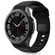 Akcesoria do smartwatchy - Pasek TECH-PROTECT Silicone Line do Samsung Galaxy Watch 4/5/5 Pro/6/FE Czarny - miniaturka - grafika 1