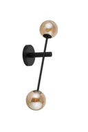 Lampy ścienne - Sigma Czarny kinkiet do przedpokoju 32078 ORO lampa ścienna klosze bursztynowe transparentne 32078 - miniaturka - grafika 1