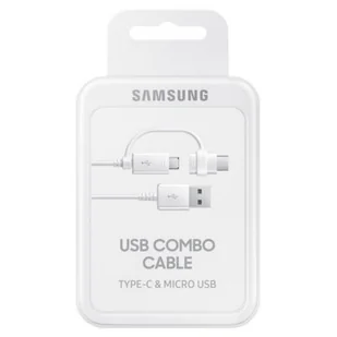 Samsung Combo Cable USB-C & micro USB biały (EP-DG930DWEGWW) - Kable komputerowe i do monitorów - miniaturka - grafika 1