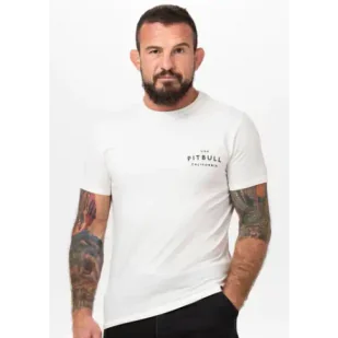 Pit Bull T-shirt Koszulka Męska Washed USA CAL Off-White - Koszulki sportowe męskie - miniaturka - grafika 1