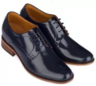 Półbuty męskie - Męskie buty podwyższające SANREMO +7CM - miniaturka - grafika 1