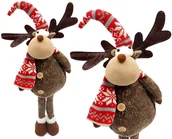 Ozdoby bożonarodzeniowe - Skrzat Świąteczny Renifer Brązowy Bożonarodzeniowy 65 Cm - miniaturka - grafika 1