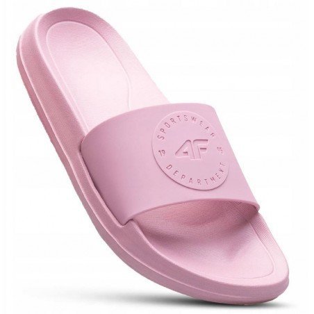 Klapki wsuwane basenowa na plaże damskie 4F 4FWSS24FSLIF007-56S Różowy