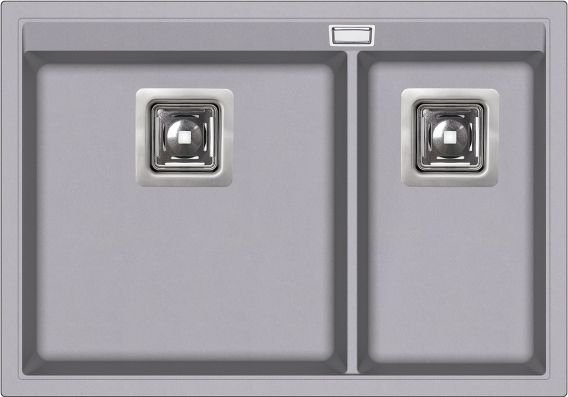 Aquasanita Zlewozmywak Delicia SQD150, korek automatyczny, 202 Alumetallic