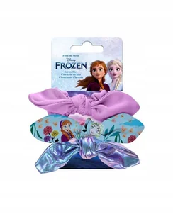 KRAINA LODU FROZEN GUMKI DO WŁOSÓW Z KOKARDKĄ SCRUNCHIES ZESTAW 3 SZTUKI - Zabawki kreatywne - miniaturka - grafika 1