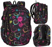 Plecaki szkolne i tornistry - Coolpack Plecak Szkolny Młodzieżowy Factor Serduszka - miniaturka - grafika 1