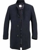 Płaszcze męskie - Bugatti Męski płaszcz wełniany Mantel, Marine, 27 - miniaturka - grafika 1