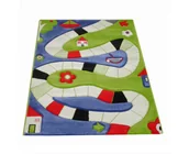 Dywany dla dzieci - IVI Little Helper 101 md031tz13182 hipoalergiczny objawy alergiczne hochfloriger i wysokiej jakości dywan z nadrukiem 3d wielokolorowy wzór rzeka krajobraz, 134 x 180 cm, z miękkim turkusowym wnętrze - miniaturka - grafika 1