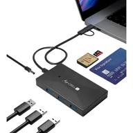 Huby USB - HUB USB Techly Techly Multi-Kartenleser und HUB USB-A/C - miniaturka - grafika 1