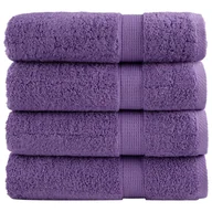 Ręczniki - vidaXL Ręczniki premium SOLUND 4 szt., fioletowe, 70x140 cm, 600 g/cm² - miniaturka - grafika 1