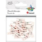 Pozostałe akcesoria dla plastyków - Titanum Klamerki drewniane bladoróżowe 25szt - miniaturka - grafika 1