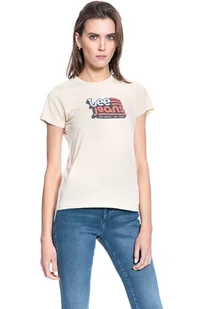 DAMSKI T-SHIRT LEE CREW NECK TEE BLEACHED SAND L41LYGOC 112109072 - Lee - Koszulki i topy damskie - miniaturka - grafika 1