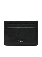 Etui na dokumenty i karty - BOSS Etui na karty kredytowe Grained faux-leather card holder with signature details 50536513 Czarny - miniaturka - grafika 1
