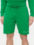 Spodenki męskie - Tommy Hilfiger Szorty sportowe Logo MW0MW34201 Zielony Regular Fit - miniaturka - grafika 1