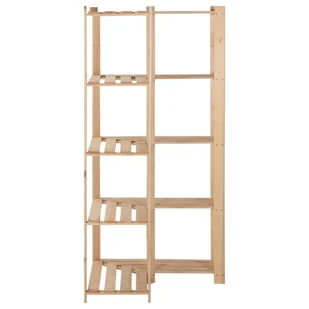 Regał narożny z 5 półkami, 82,5x82,5x170 cm, lita sosna - Szafy i regały magazynowe - miniaturka - grafika 4