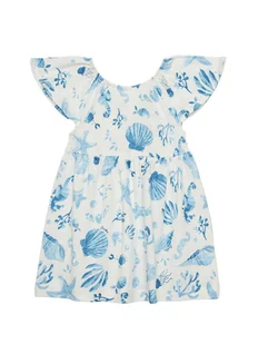 United Colors Of Benetton Sukienka letnia 34VAGV010 Niebieski Relaxed Fit - Sukienki i spódniczki dla dziewczynek - miniaturka - grafika 1