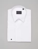 Koszule męskie - koszula enna 00417 na spinki biały slim fit - miniaturka - grafika 1