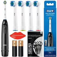 Końcówki do szczoteczek elektrycznych - Szczoteczka Oral-B Adult Czarna na baterie, 4 końcówki zamienne - miniaturka - grafika 1
